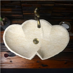 Cream Marble Sinks,Beige Marble Wash Basins