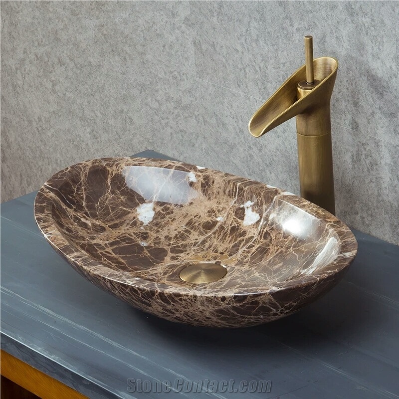 Dark Emperador Marble Sinks.Marble Basins and Sink