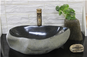 Dark Riverstone Bathroom Vessel Sinks Wash Basin