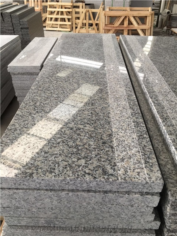G602 Granite Step, Light Grey Granite Staircase