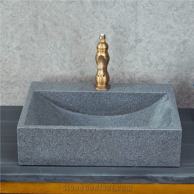 G654 Granite Wash Basins, Dark Granite Stone Sinks