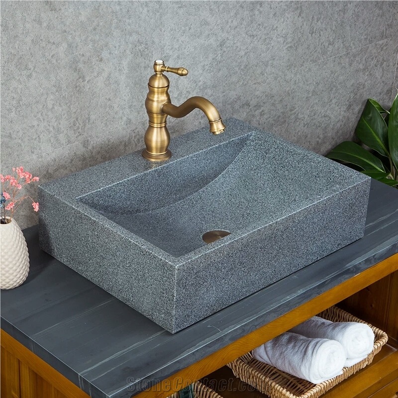 G654 Granite Wash Basins, Dark Granite Stone Sinks