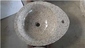G682 Rusty Yellow Granite Bath Oval Wash Sink