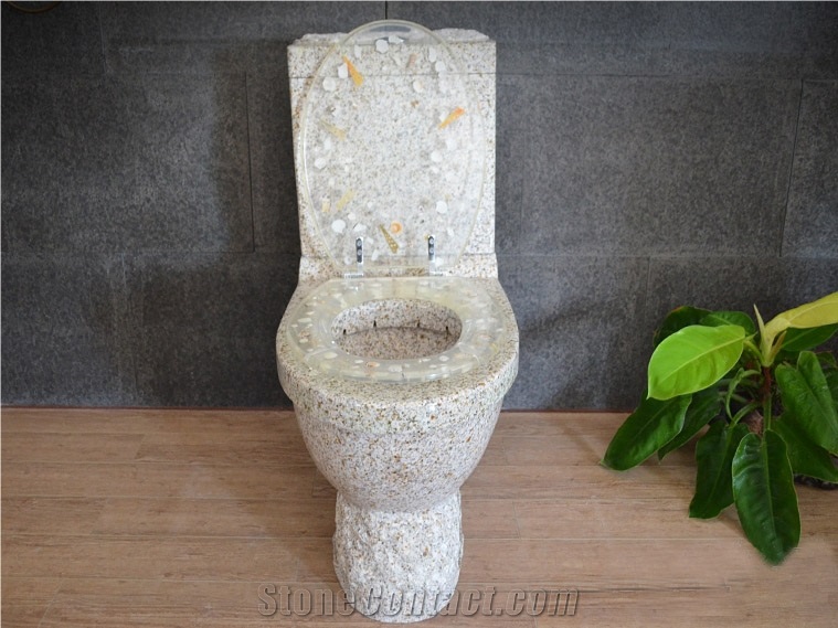 G682 Yellow Rusty Granite Toilet Stone Toilet