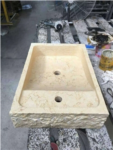 Galala Marble Bathroom Sinks Rectangle Wash Bowl