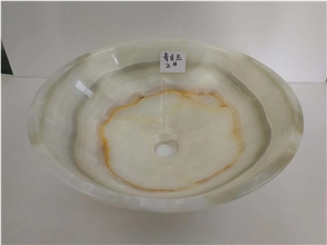 Green Onyx Round Sinks, Green Onyx Bathroom Sinks