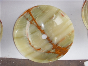 Green Onyx Round Sinks, Green Onyx Bathroom Sinks