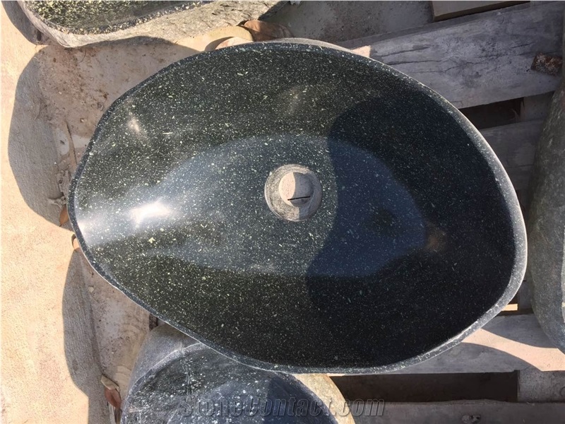 Green River Stone Vessle Sinks Cobble Washbasins