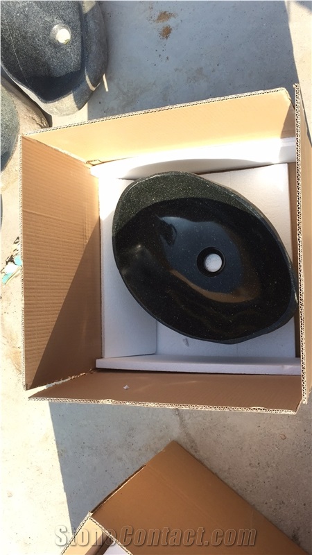 Green River Stone Vessle Sinks Cobble Washbasins