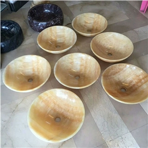 Honey Luxury Onyx Bathroom Round Wash Basin