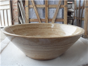 Iran Beige Travertine Bathroom Wash Basin