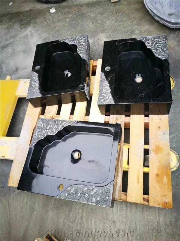 Jade Black Marble Sink Rectangle Wash Basin