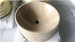 Light Emperador Marble Bathroom Vessel Sinks Light Emperador Marble Bathroom Vessel Sinks