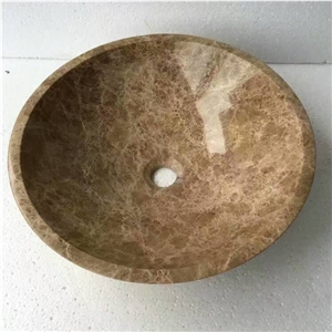 Light Emperador Marble Sinks, Marble Basins