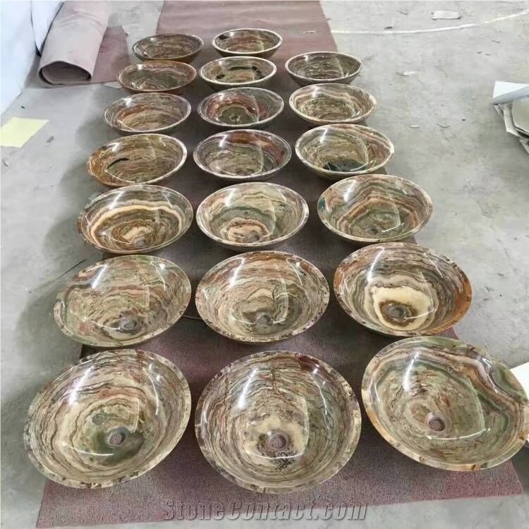 Light Emperador Marble Sinks, Marble Basins