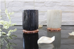 Marble Cylinder Candle Holder Stone Candle Holder