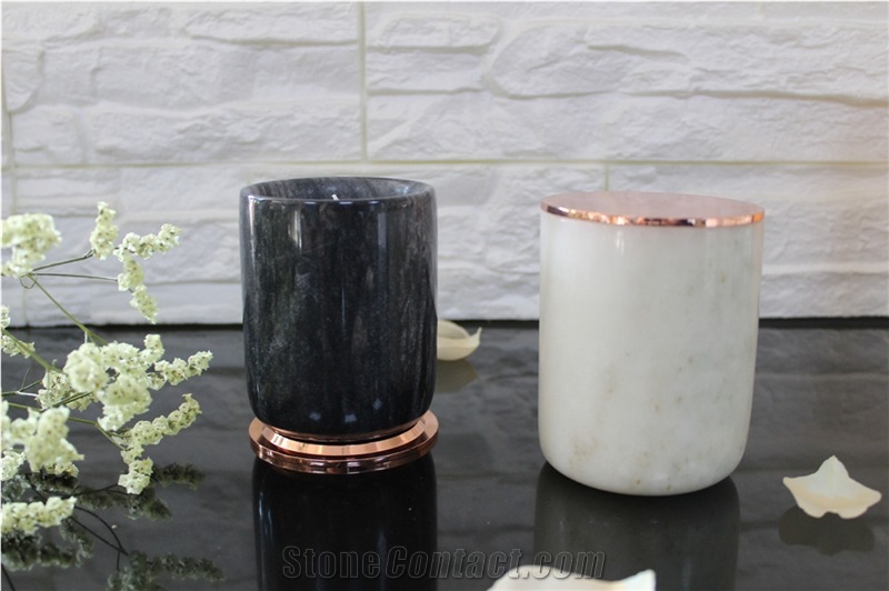Marble Cylinder Candle Holder Stone Candle Holder