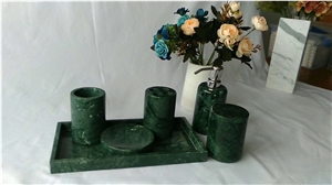Medium Green Marble Bath Accessories Bath Products