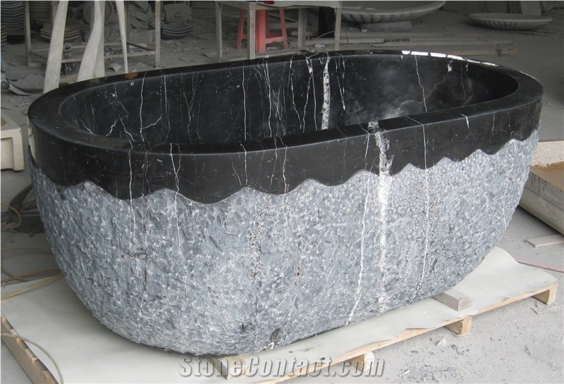 Nero Margiua Bathtub,Black Margiua Marble Bathtubs