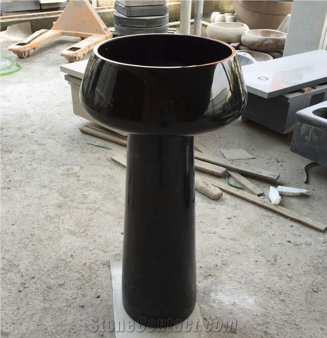 Nero Marquina Pedestal Sink Free Standing Sink