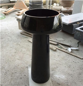 Nero Marquina Pedestal Sink Free Standing Sink