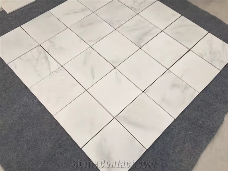 Oriental White Marble Flooring Polished Tiles