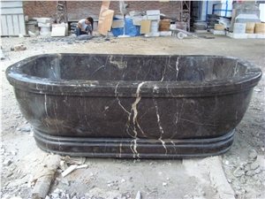 Portor Gold Marble Free Standing Bathtub