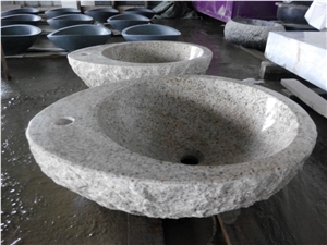 Rustic Yellow Granite G682 Bathroom Wash Sink