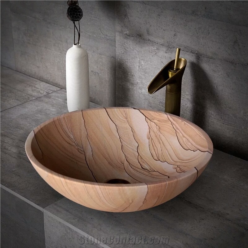 Sandstone Sinks, Yellow Sandstone Bathroom Basins