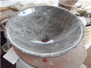 Seashell Marble Round Sinks,Nature Stone Basins