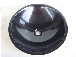Shanxi Black Granite Round Wash Basin