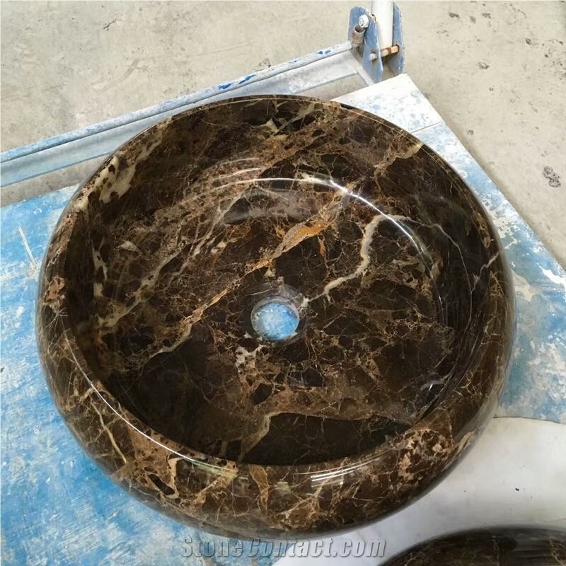 Turkish Coffee Round Sinks,Coffee Marble Basins