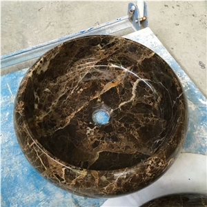 Turkish Coffee Round Sinks,Coffee Marble Basins