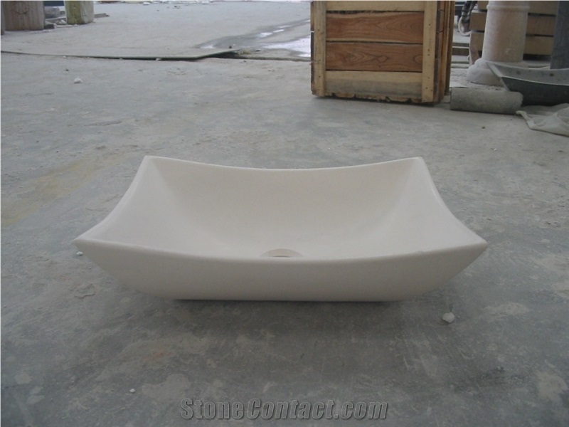 White Limestone Vessel Sinks,Limestone Basins,