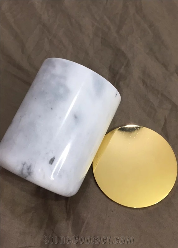 White Marble Candle Holders & Accessories