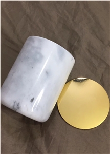 White Marble Candle Holders & Accessories