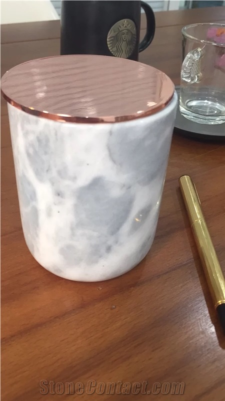 White Marble Candle Holders & Accessories