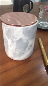 White Marble Candle Holders & Accessories