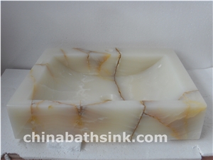 White Onyx Art Sinks,Marble Basins,Stone Wash Bowl