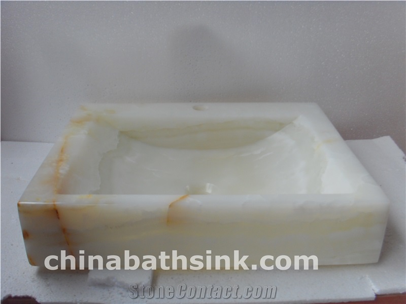 White Onyx Art Sinks,Marble Basins,Stone Wash Bowl