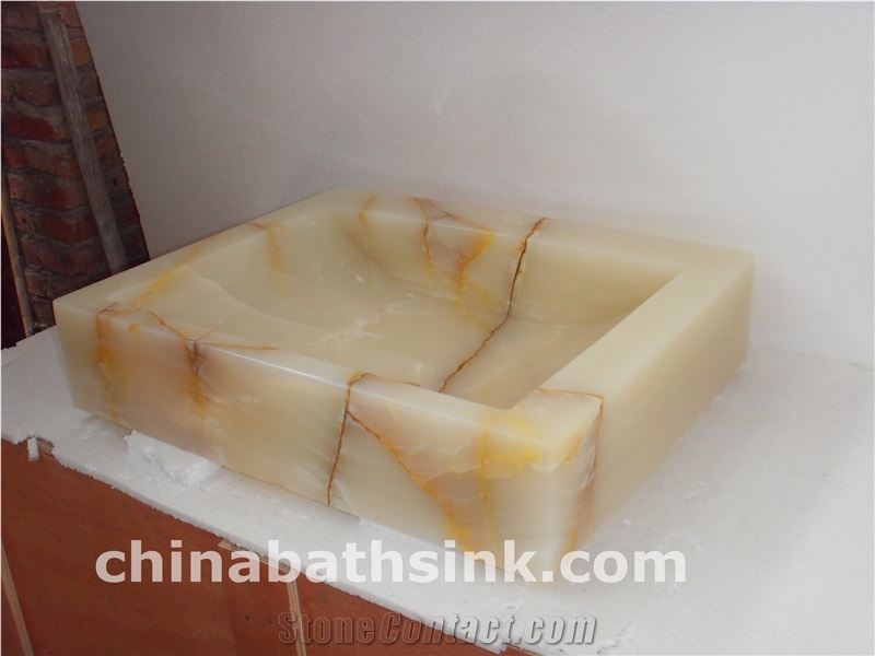 White Onyx Art Sinks,Marble Basins,Stone Wash Bowl