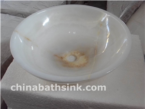 White Onyx Round Sinks,White Onyx Wash Basins