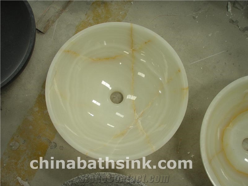 White Onyx Round Sinks,White Onyx Wash Basins