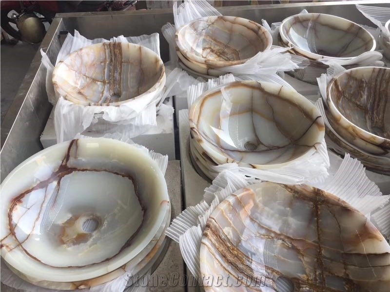 White Onyx Sinks,Nature Stone Basins,Onyx Basins