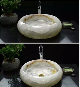 White Onyx Sinks, White Onyx Basins,Stone Basins