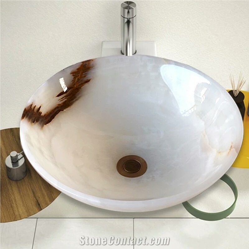 White Onyx Wash Basins,White Onyx Bathroom Sinks