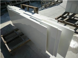 White Quartz Stone Bathroom Tops, Engineered Tops