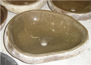 Yellow River Stone Basin Bathroom Vessle Sink