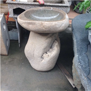Yellow Riverstone Pedestal Sinks Standing Basins