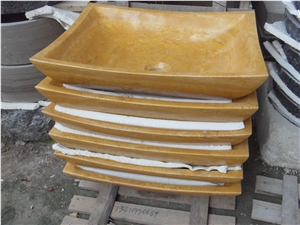 Yellow Travertine Bathroom Sinks,Travertine Basins